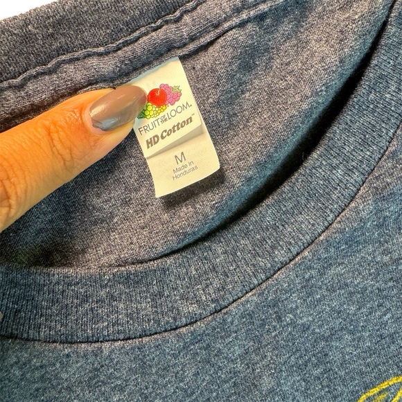 Fruit of the Loom Blue Yeehaw Staff MEDIUM T-Shirt western graphic tee cowboy - Picture 2 of 6